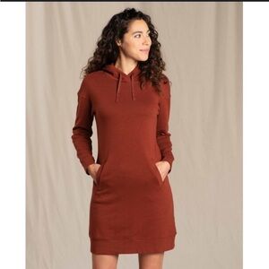 Toad&Co
Women's Follow Through
Hooded Dress brown winter casual $100
S nwot